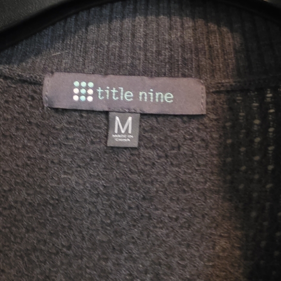 Title Nine Woolicious Waffle 1/4 Zip Pullover Sweater Stripe M - Picture 4 of 7